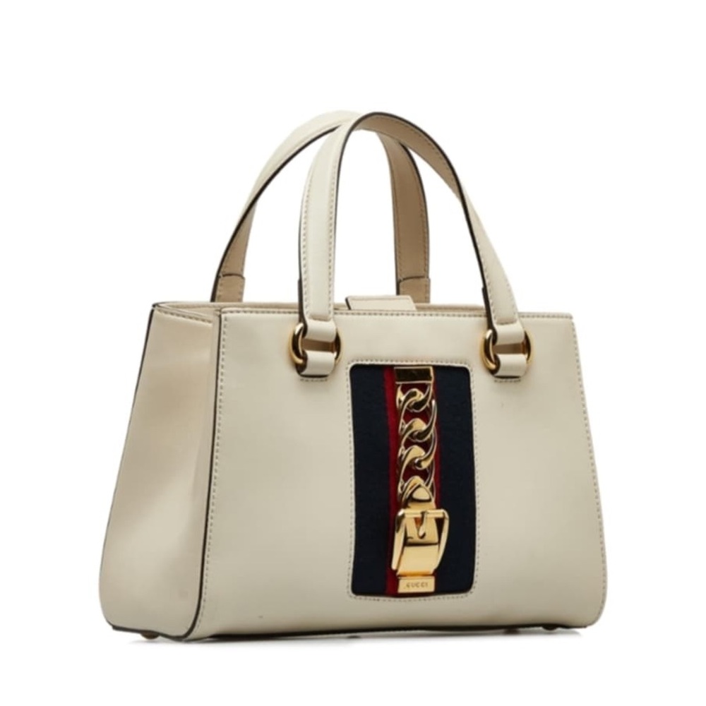 Gucci White Leather Satchel with Classic Silhouette - Picture 3 of 10